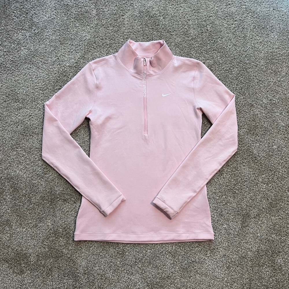 Nike Pink Dri-fit Quarter Zip Jacket Large